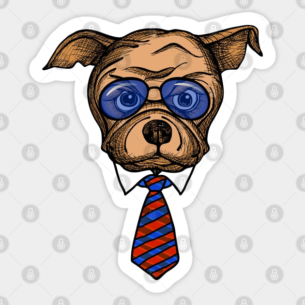 Bulldog Fashion Sticker by Mako Design 